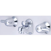Wall Mounted Bathroom Sink Faucet with Double Lever Handles