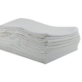 12 Pack Standard Cot Sheets in White