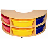 Low Round Storage Center with 6 Trays