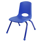 12" Plastic School Stack Classroom Chair with Matching Legs (Set of 6)
