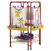 4-Station Art Easel Center with Drying Rack