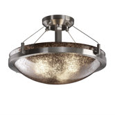 Fusion Two Light Round Semi Flush Bowl