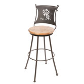 Sage 25" Swivel Counter Height Barstool in Distressed Pine