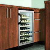 Wine Cellar with Adjustable Wine Shelves in Black