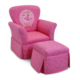 Pinkalicious Skirted Kid's  Rocking Chair and Ottoman Set