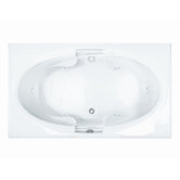 Basics 71" x 42" Rectangular Whirlpool Bath Tub with Center Drain