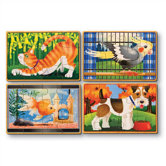 Pets in a Box Wooden Jigsaw Puzzle