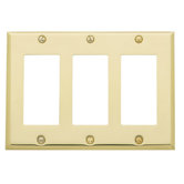Classic Square Bevel Design Triple GFCI Switch Plate