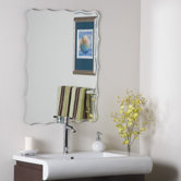 Frameless Ridge Wall Mirror