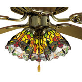 Tiffany Hanginghead Dragonfly Fan Light Shade