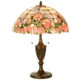 24" H Cabbage Rose Table Lamp