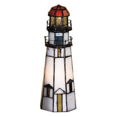 9" H Marble Head Lighthouse Accent Lamp