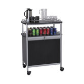 Steel Mobile Refreshment Cart in Black