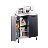 Steel Mobile Beverage Cart in Black