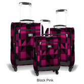 Crescent 3 Piece 4 Wheels Expandable Luggage Set