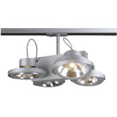 Tec 4 Track Light with 1-Phase Adapter in Silver grey