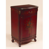 One Drawer Cabinet in Antique Red