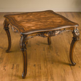 Square Game Table in Medium Brown