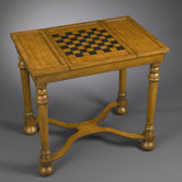 Chess Table in Light Wood