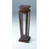 Display Pedestal Case in Light Walnut