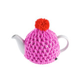 Teekanne mit Teew&auml;rmer in Pink
