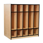 Double-Sided Locker with Top and Bottom Cubbies