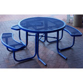 3-Seat ADA Round Picnic Table with Diamond Pattern
