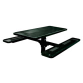 Single Pedestal Inground Picnic Table with Diamond Pattern