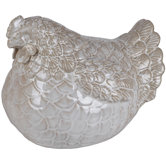 Ceramic Hen Figurine