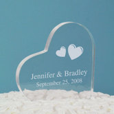 Personalized Acrylic Heart Cake Topper