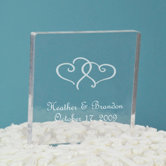 Personalized Acrylic Square Cake Topper