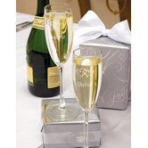 Double Hearts Toasting Flutes