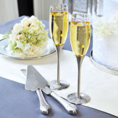 Silver Parisian Server Cake Set