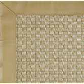 Jute Basketweave Smooth Leather Husk Bordered Rug
