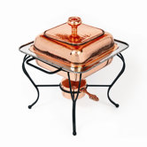 Copper 2 Qt Square Plated Chafing Dish