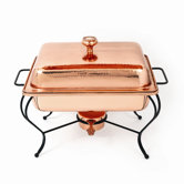 Copper 8 Qt Rectangle Plated Chafing Dish