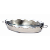 Nickel Crown Oval Server with 4.2 Qt. Baker