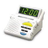 Sonic Boom Alarm Clock with Plug Outlet for Lamp Built-In Receiver
