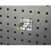 LocHook 1-1/2 In. to 2-3/4 In. Hold Range 3-3/4 In. Projection Zinc Plated/Chromate Dipped Steel Extended Spring Clip for LocBoard, 5 Pack