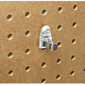 DuraHook 1/4 In. to 1/2 In. Hold Range 7/8 In. Projection Annealed Chromate Dipped Steel Extended Spring Clips for DuraBoard, 10 Pack