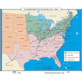U.S. History Wall Maps - Underground Railroad