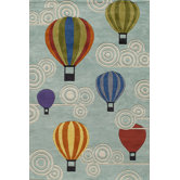 Lil Mo Whimsy Hot Air Balloons Kids Rug