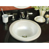 Advantage Elmwood Self Rimming or Undermount Round Bathroom Sink