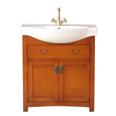 Alexia 32" Bathroom Vanity Set in Polished Cherry Red