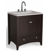 30.5" Single Vanity with Laundry Sink in Espresso