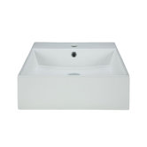 Square Vitreous China Vessel in White