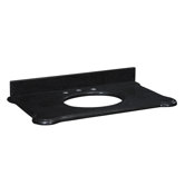 Wyncote 37" Stone Vanity Top in Black Granite