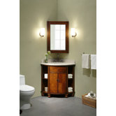 Carlton 20" Corner Bathroom Vanity Set in Antique Maple