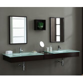 Blox 36" Wall Console with Open Top in Dark Walnut