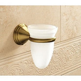 Romance Frosted Glass Toothbrush Holder